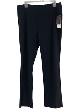 Dana Buchman Black Tie Straight Mid-Rise Pull On Slacks Women’s L Short NWT
